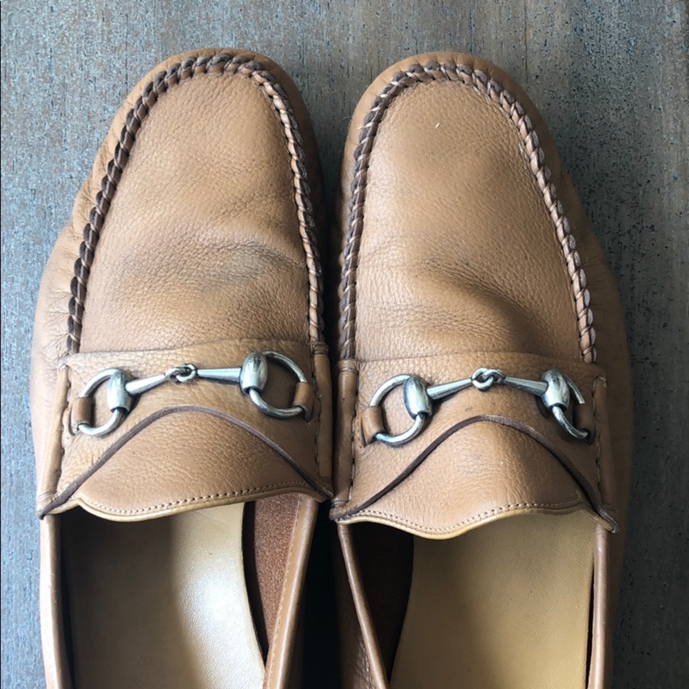 Gucci Camel Leather Loafers